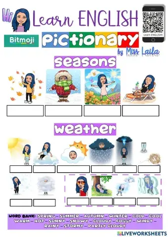 WEATHER and SEASONS - Pictionary -