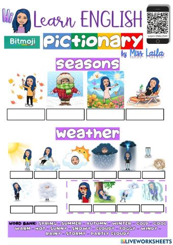 WEATHER and SEASONS - Pictionary -