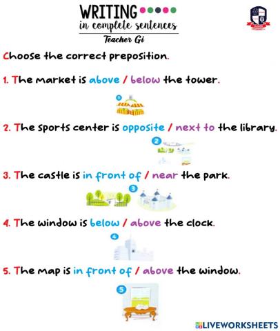 Prepositions for place