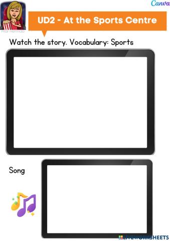 4EP UD2 Story vocabulay At the Sports Centre