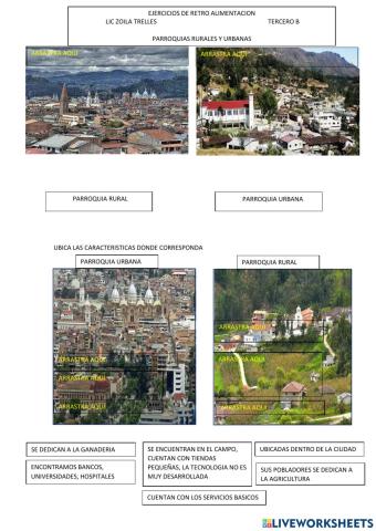 Parroquias urbanas y rurales