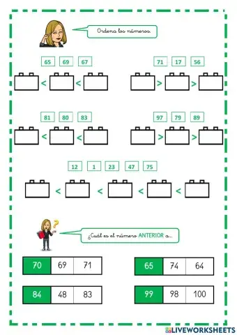 Mayor que menor que igual