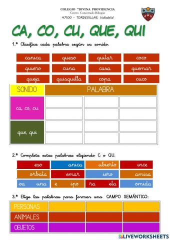 08 ortografía ca, co, cu, que y qui