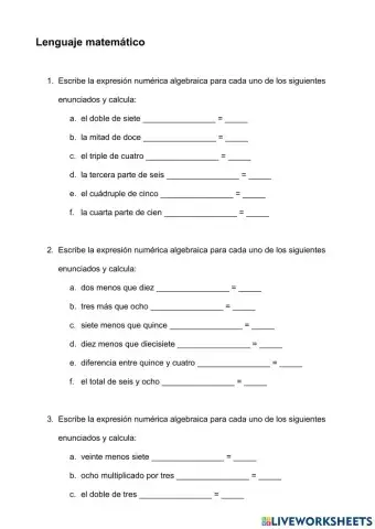 Lenguaje matemático