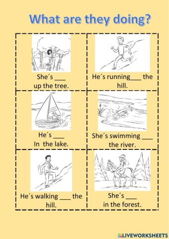 Prepositions and actions