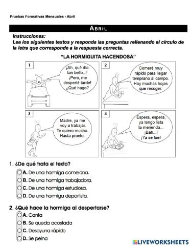 Prueba formativa-Abril-2ºgrado