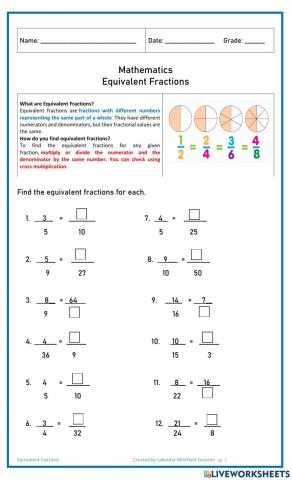 Equivalent Fractions