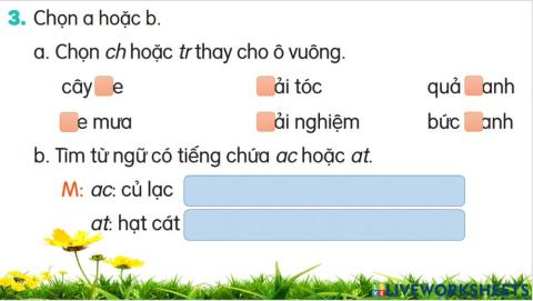 Bài 2 chính tả