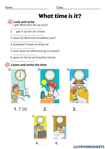 Unit 11: What time is it? Lesson 2