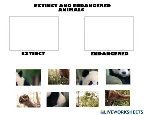 Extinct AND endangered animals
