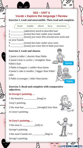 GS2 - U6 - Vocab 1 + Explore Lang 1 Review