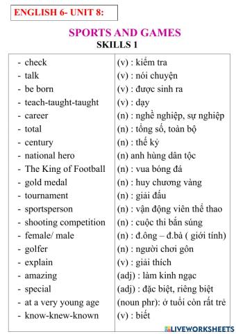 English6 - unit 8- skills 1