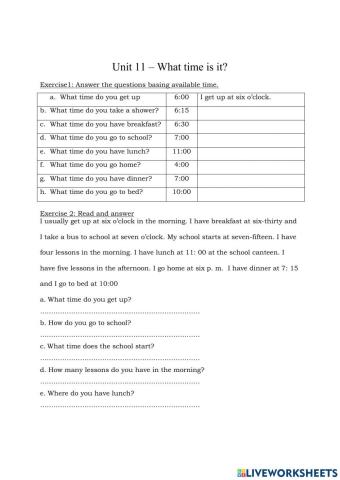 What time do you get up?