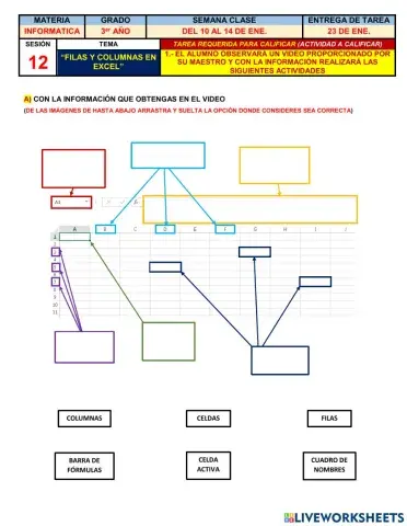 Filas y Columnas en Excel