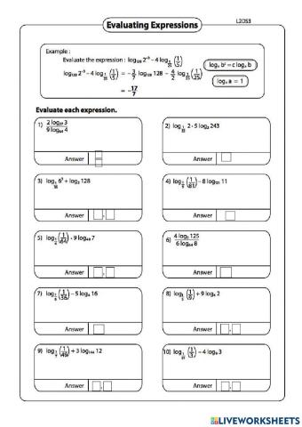 Свойства логарифмов