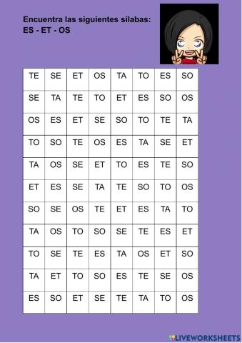 Rastreo de sílaba 05