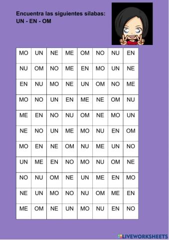 Rastreo de sílabas 06