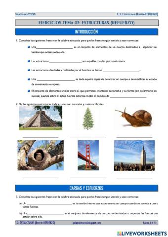 Estructuras y esfuerzos