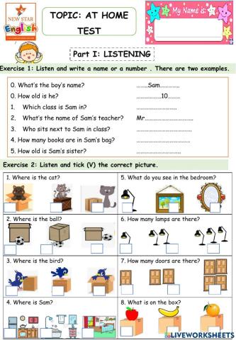 Starter- At home- TEST