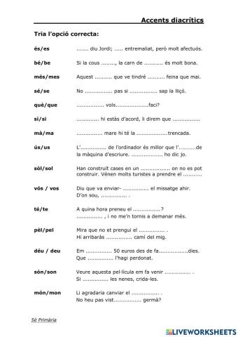 Els 15 accents diacrítics