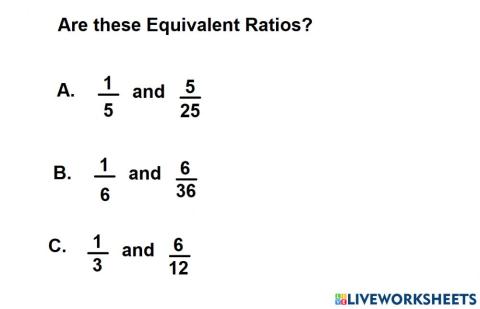 Equivalent Ratios
