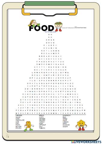 Food Wordsearch