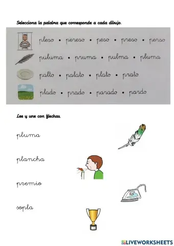 Palabras con trabadas