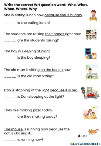 Wh Questions Present Progressive