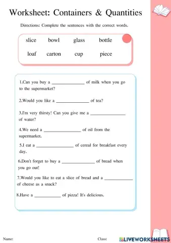 Containers & Quantities