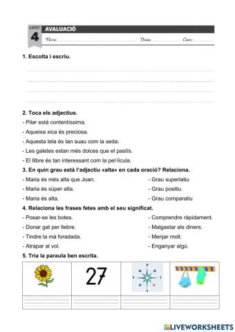 Avaluació Unitat 4