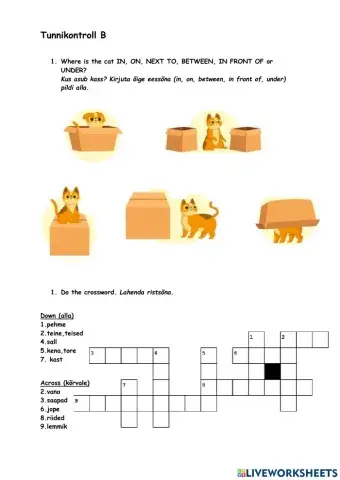 Eessõnad ja ILE 1 unit 6 sõnavara