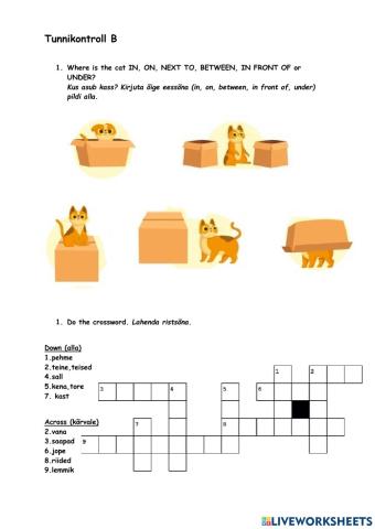 Eessõnad ja ILE 1 unit 6 sõnavara