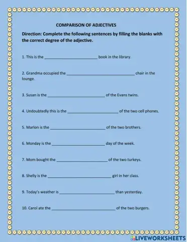 Comparison of adjectives