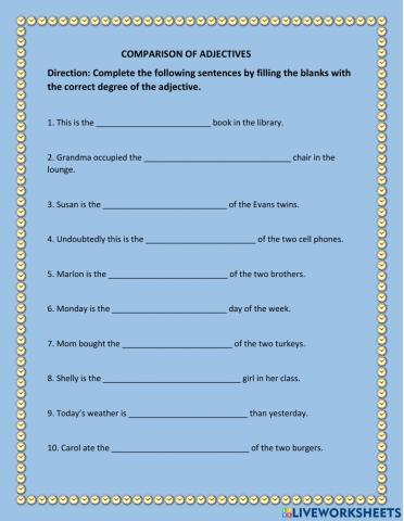 Comparison of adjectives