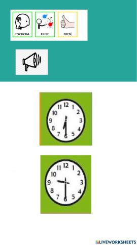 Horas en punto e y media