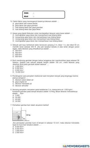 Tekanan zat padat dan zat cair