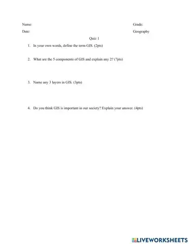 GIS Quiz