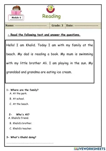 Module 6 reading exercise