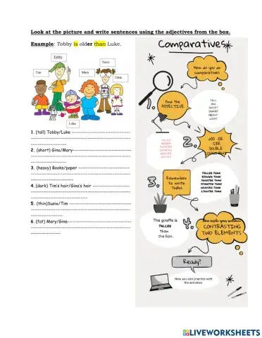 Comparatives- short adejctives