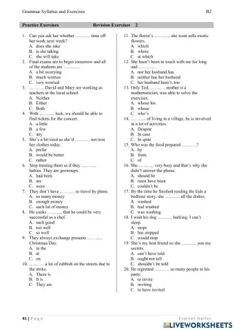 LRN B2 REVISION EXARCISES 2