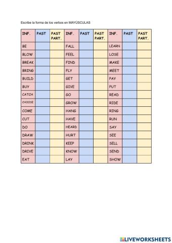 Irregular Verbs
