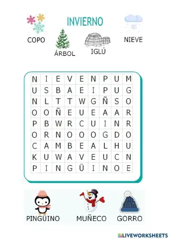 Vocabulario  invierno