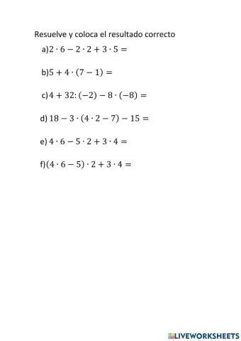 Operaciones con números naturales