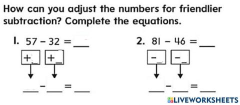 Adjust numbers to subtract