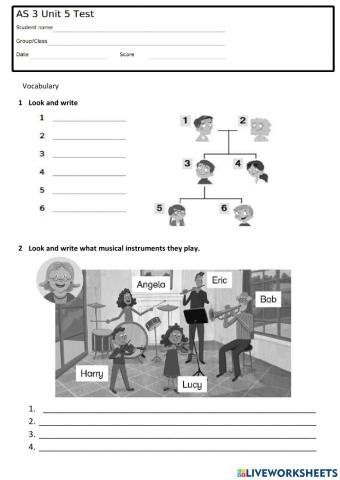 Academy Stars 3 Unit 5 Test