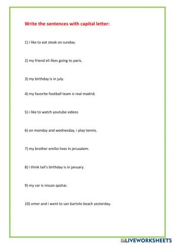 Phonics capitalization