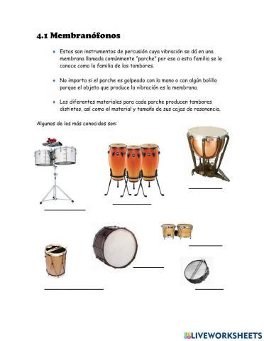 Reconocer Instrumentos de Percusión