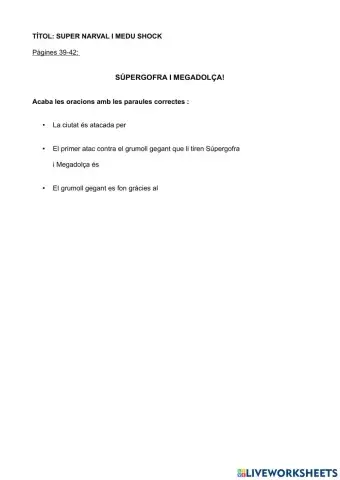 Súper Narval i Medu shock