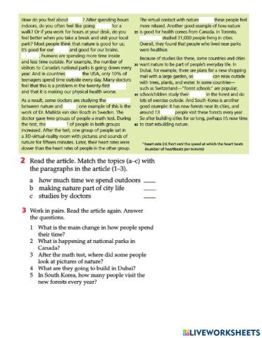 Reading, listening and discussing