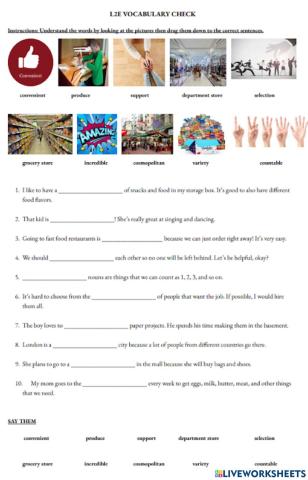 L2E Vocabulary Check